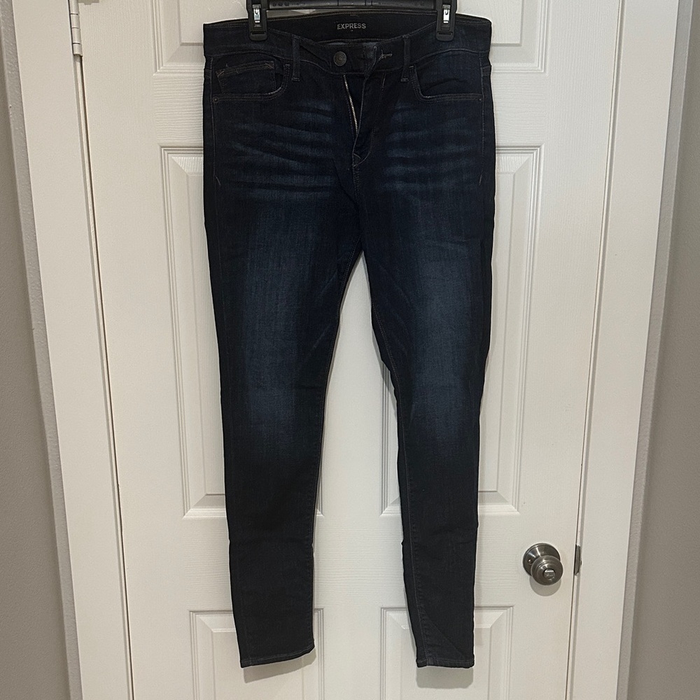 Express Women's Midnight Blue Skinny Jeans